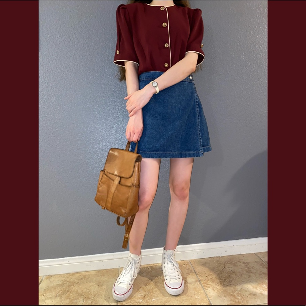 Leslie Fay Dresses Burgundy Blouse